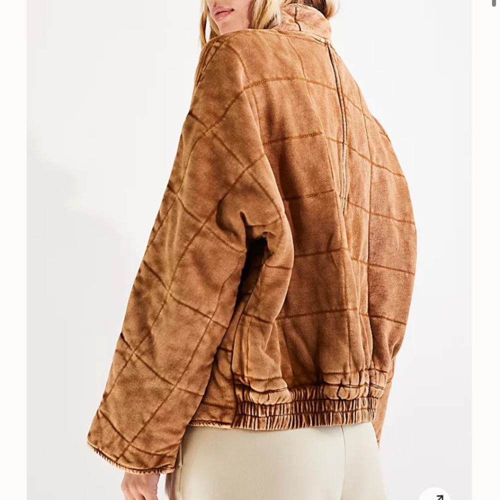 Free people dolman knit jacket size large in color toasted coconut